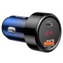 BASEUS 45W TYPE-C / USB-C PD+QC PPS CAR Digital Display Intelligent Quick Charge (Сумерки Блю)