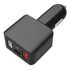 Boytond Qualcomm Quick Charge 2.0 Dual USB-порты + однократный usb-c / type-c-зарядное устройство для автомобильного автомобиля с зарядкой v8 USB для Samsung, Motorola, HTC, Google, LG, Huawei, Nokia, Xiaomi (Black)