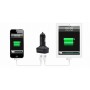 4 in 1 5V 3.1A Dual Ports Car Charger with Voltage, Temperature and Current Display(Black)