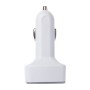 4 in 1 5V 3.1A Dual Ports Car Charger with Voltage, Temperature and Current Display(White)