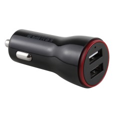 5V 2.4A 2-Ports USB Universal Car Charger(Black)