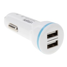 5V 2.1A 2-Ports USB Universal Car Charger for iPhone 6S & 6S Plus, iPhone 6 & 6 Plus, iPad Air 2 & Air, Galaxy S6 / S5 / S IV, HTC, LG, Sony(White)