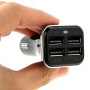 HAWEEL Universal 5V 6.8A 4 USB Ports Car Charger for Smartphone / Tablet PC(Black)