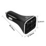 HAWEEL Universal 5V 6.8A 4 USB Ports Car Charger for Smartphone / Tablet PC(Black)