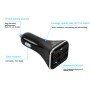 HAWEEL Universal 5V 6.8A 4 USB Ports Car Charger for Smartphone / Tablet PC(Black)