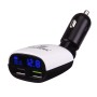 HAWEEL 3.4A Dual USB Ports LED Display QC 3.0 Quick Car Charger for Smartphone / Tablet PC, Support  FCP and AFC Fast Charging Protocol(Black)