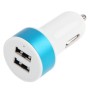 5V 2.1A Dual USB Car Charger Adapter, For iPhone, Galaxy, Huawei, Xiaomi, LG, HTC and Other Smart Phones(Blue)