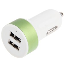 5V 2.1A Dual USB Car Charger Adapter, For iPhone, Galaxy, Huawei, Xiaomi, LG, HTC and Other Smart Phones(Green)