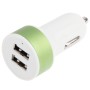 5V 2.1A Dual USB Car Charger Adapter, For iPhone, Galaxy, Huawei, Xiaomi, LG, HTC and Other Smart Phones(Green)