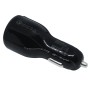 LZ-681 Round QC3.0 USB + 3.1A USB Interface Car Charger(Black)