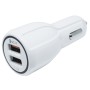 LZ-681 Round QC3.0 USB + 3.1A USB Interface Car Charger(White)