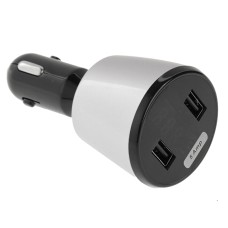 4 в 1 5V 5A Dual USB CAR Charger Voltmeter Ammeter Thircome Digital Display, для iPhone, iPad, Galaxy, Huawei, Xiaomi, LG, HTC, другие смартфоны и планшеты (серебро)