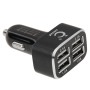 4-Ports 5V (2.1A + 2.1A + 1A + 1A) USB Universal Car Charger(Black)