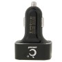 4-Ports 5V (2.1A + 2.1A + 1A + 1A) USB Universal Car Charger(Black)