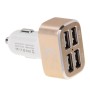 4-Ports 5V (2.1A + 2.1A + 1A + 1A) USB Universal Car Charger(Gold)