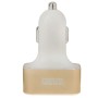 4-Ports 5V (2.1A + 2.1A + 1A + 1A) USB Universal Car Charger(Gold)