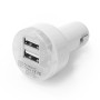 Mini Car Charger с 2 USB -портами для iPad Air 2 & Air & 4 & 3 & 2, iPhone 6 и 6 Plus & 5C & 5S & 4 & 4S & 3GS (белый)