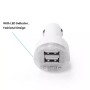 Mini Car Charger с 2 USB -портами для iPad Air 2 & Air & 4 & 3 & 2, iPhone 6 и 6 Plus & 5C & 5S & 4 & 4S & 3GS (белый)