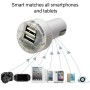 Mini Car Charger с 2 USB -портами для iPad Air 2 & Air & 4 & 3 & 2, iPhone 6 и 6 Plus & 5C & 5S & 4 & 4S & 3GS (белый)