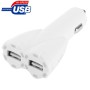 DC 5V 4.2A Dual Core Dual USB Smart Car Charger, For iPhone, iPad, Galaxy, Huawei, Xiaomi, LG, HTC, other Smart Phones and Tablets(White)