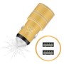 ENKAY Hat-prince E10 Aluminum Alloy + ABS Car Safety Hammer Double USB Car Charger(Gold)