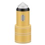 ENKAY Hat-prince E10 Aluminum Alloy + ABS Car Safety Hammer Double USB Car Charger(Gold)