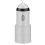 ENKAY Hat-prince E10 Aluminum Alloy + ABS Car Safety Hammer Double USB Car Charger(Silver)