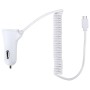 3.1A Dual Ports Android Wired Smart Car Charger, For Galaxy, Sony, Lenovo, HTC, Huawei, and other Smartphones (White)