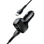 Hoco Z36 Chuangyu 2.4a Dual USB-автомобильное зарядное устройство с 1 млн. USB-кабелем типа C (Black)