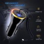 FLOVEME 5V / 2.1A Max Single USB Port Smart Car Charger with Micro USB Spring Cable, Length: after stretching 1.1m, For Galaxy, Huawei, Xiaomi, HTC, Sony and Other Smartphones