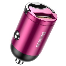 Baseus Tiny Star Mini 30W Stealth Intelligent QC Quick USB Car Charger(Pink)