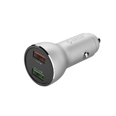 ORICO Dual USB Quick Charge Smart Car Charger (UPF-Q2)(Gray)