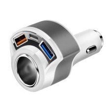 33W Сигаретное отверстие + QC3.0 Двойное USB -интерфейс Многофункциональный автомобильный зарядное устройство с функцией защитного молотка