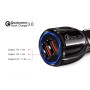 QC3.0 Dual USB 6A автомобиль быстро зарядное устройство / планшет мобильного телефона (черная)