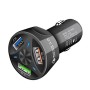 YSY-395KC QC3.0 3 USB 35W High Power Vehicle Charger / Mobile Phone Tablet Universal Vehicle Charger(Black)