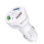 YSY-395KC QC3.0 3 USB 35W High Power Vehicle Charger / Mobile Phone Tablet Universal Vehicle Charger(White)