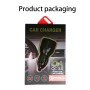 Qc3.0 Dual USB Car Charger + 8 Pin Fast Charging Line Car Charging Kit(Black)