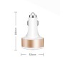 4 in 1 QC3.0 USB + Type-C + Cigarette Hole with Safety Hammer Function Car Charger(Golden)