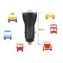 XJ-038 PD + QC3.0 Dual Port Fast Charging Car Charger with 8 Pin Data Cable