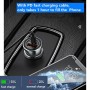 XJ-038 PD + QC3.0 Dual Port Fast Charging Car Charger with 8 Pin Data Cable