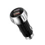 YSY-310QC18W QC3.0 Dual Port USB Car Charger + 3A USB to Micro USB Data Cable, Cable Length: 1m(Black)