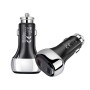 YSY-312 2 in 1 18W Portable QC3.0 Dual USB Car Charger + 1m 3A USB to Micro USB Data Cable Set(Black)