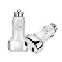 YSY-312 2 in 1 18W Portable QC3.0 Dual USB Car Charger + 1m 3A USB to USB-C / Type-C Data Cable Set(White)
