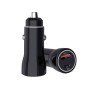 P21 Portable PD 20W + QC3.0 18W Dual Ports Fast Car Charger с USB -набором Cable Cable (Black)