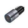 Dual PD 3.0 40W USB-C / Type-C Car Charger with 1m USB-C / Type-C to 8 Pin Data Cable(Grey)