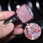 Diamond Car Dual USB Charge Mobile Phone Safety Hammer Charger(White)