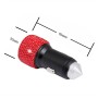 Diamond Car Dual USB Charge Mobile Phone Safety Hammer Charger(red red)