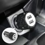 Diamond Car Dual USB Charge Mobile Phone Safety Hammer Charger(black)