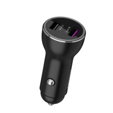 Qiakey QK505 Dual Ports Fast Charge Car Charger (Black)