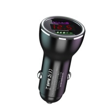 Qiakey QK506L Dual Ports Fast Charge Car Charger (Black)